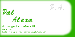 pal alexa business card