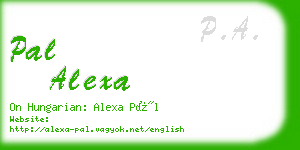 pal alexa business card